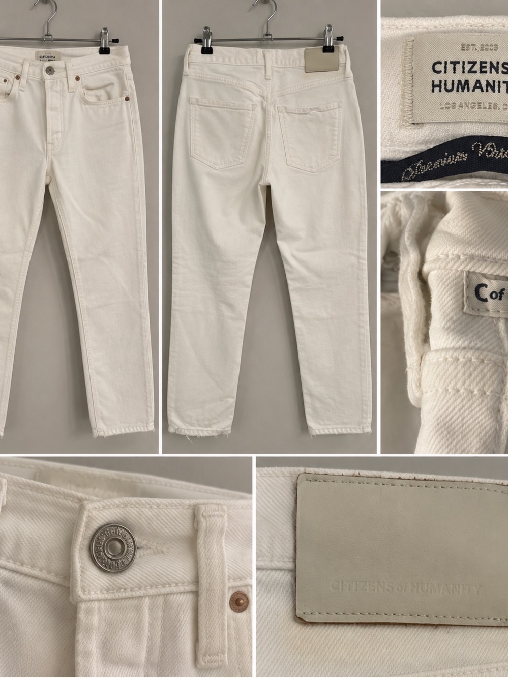 Citizens of Humanity Premium Vintage White High Rise Straight Leg Jeans
